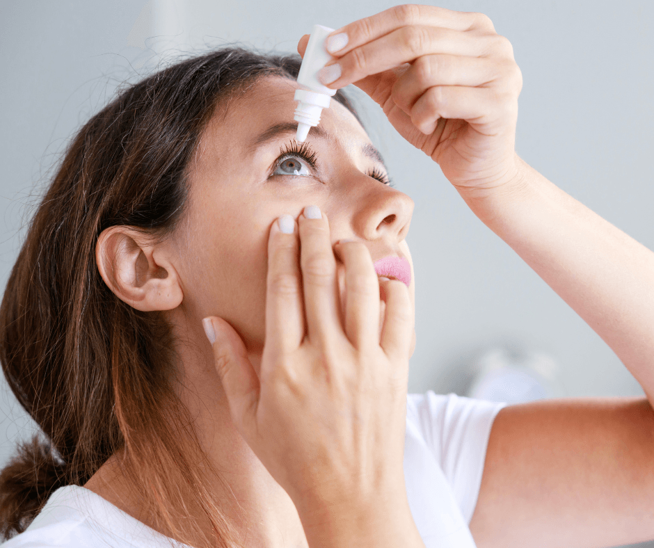 Dry eyes during screen work at the computer